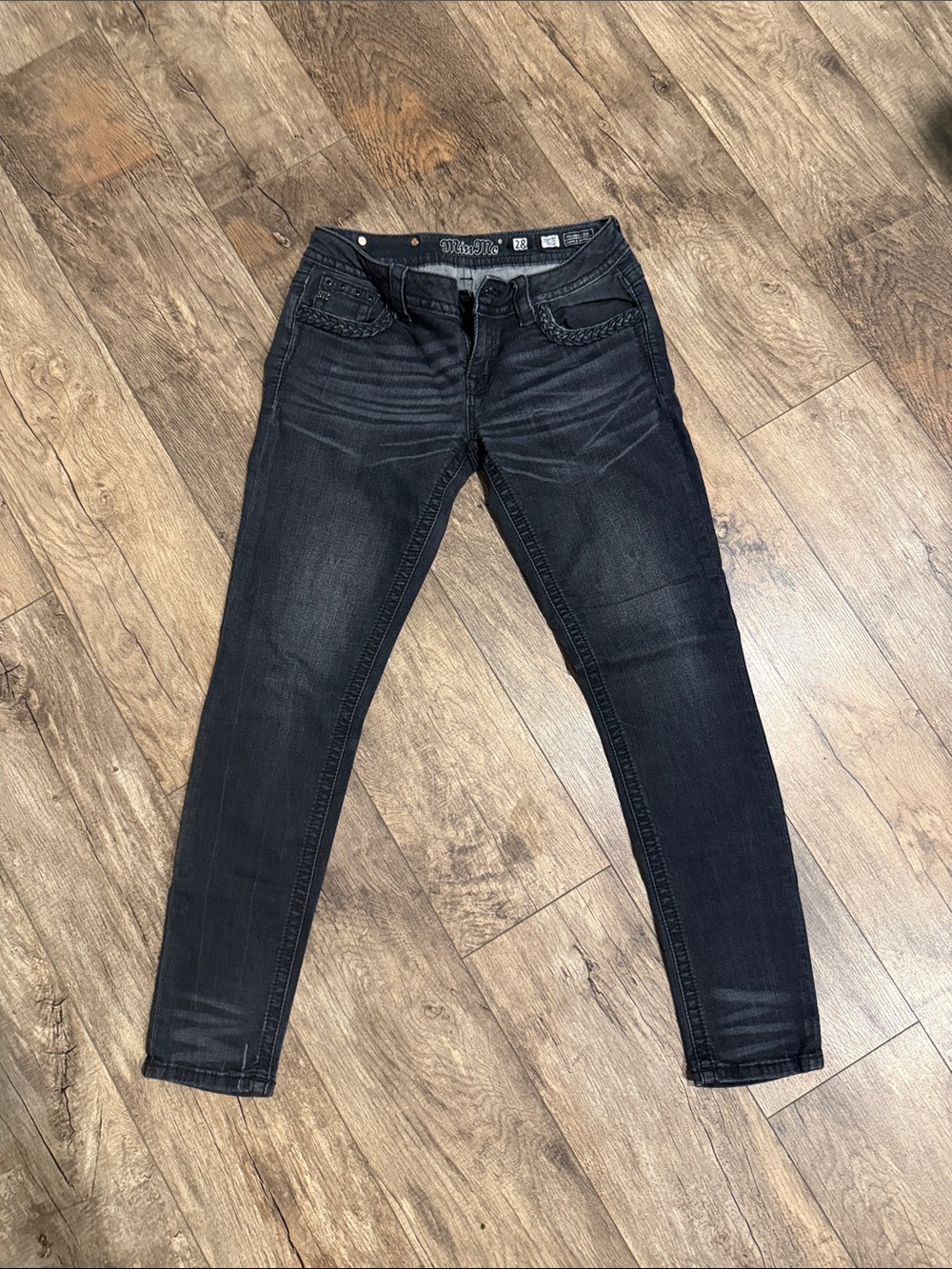 Miss Me Dark Wash Skinny Jeans - Black